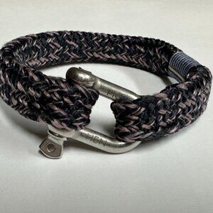 Pig & Hen "Gorgeous George" Bracelet – Blue/Purple Flat Braid – Size L (8.5") –